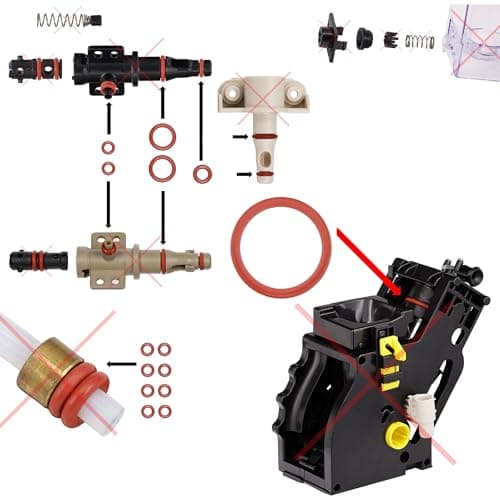 Kit de maintenance de joints compatible avec Philips Saeco Gaggia RI EP HD SM SUP pour groupe d'infusion, bec verseur, réservoir d'eau, ensemble de 10 + tube de 6g de graisse silicone