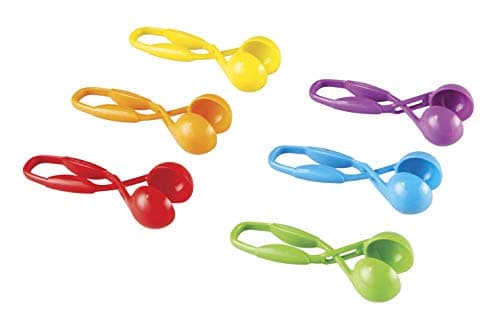 Learning Resources Pince à épiler (paquet de 6), pince motricité fine, pince montessori pour bac sensoriel, transvasement enfant pour le jeu dans le sable et dans l'eau, 3+