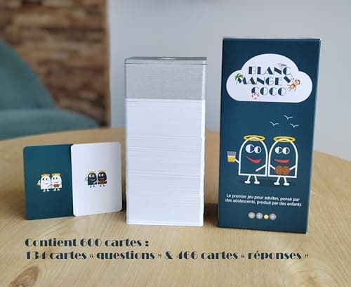 BLANC MANGER COCO – Le 1er Jeu pour Adultes pensé par des Ados, Produit par des Enfants - 600 Cartes ;-