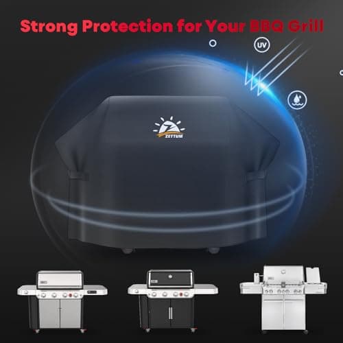 Zettum Housse de Barbecue 190 cm – 7109 Grande Housse de Barbecue Exterieur pour Barbecue Weber Summit 600 Series – Bâche de Protection imperméable – Housse pour Monument, Brinkmann Dyna-glo Nexgrill