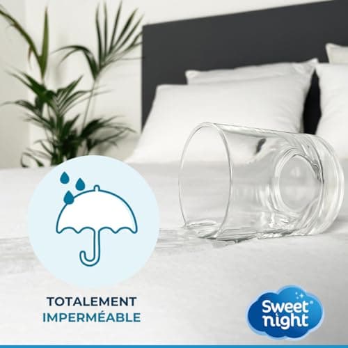 SWEET NIGHT Sweetnight - Housse intégrale Matelas imperméable 90x190 cm | Anti-Punaise de lit et Anti-acariens | Rénove Matelas | Fermeture à glissière | sans Traitement Chimique | EP. jusqu'à 30 cm