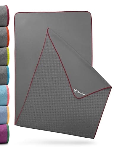 NirvanaShape Serviette de Yoga antidérapante | Serviette de Hot Yoga à Picots antidérapants | Serviette de Yoga hygiénique-À Poser sur Le Tapis de Yoga [ 185 x 63 cm ]