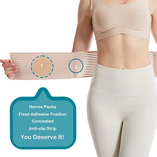 Hernie ombilicale | hernie abdominale pour hommes et femmes | attache de hernie ombilicale avec 2 coussins de compression de hernie | sangles de soutien ventrales, suprastriques et postopératoires