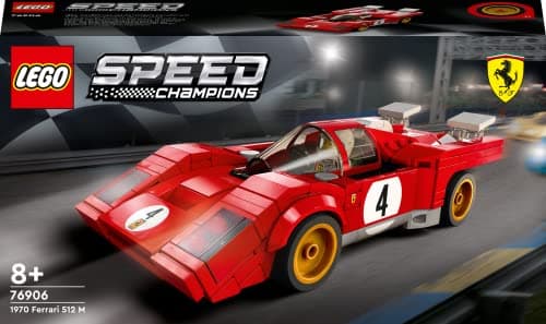 LEGO 76906 Speed Champions 1970 Ferrari 512 M Modèle Réduit de Voiture de Course, Jouet de Construction pour Enfants à Collectionner