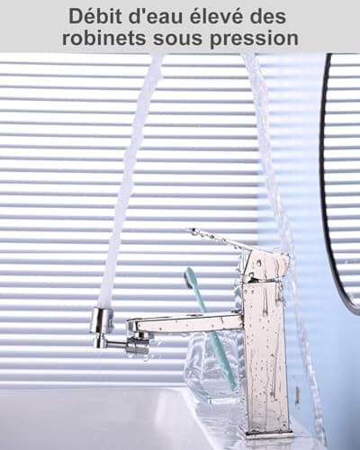 Embout Robinet Cuisine, 1080° Rallonge Robinet Cuisine, Extension Robinet Cuisine, Pour Aérateurs Pour Robinets Cuisine Et Robinets De Salle De Bain