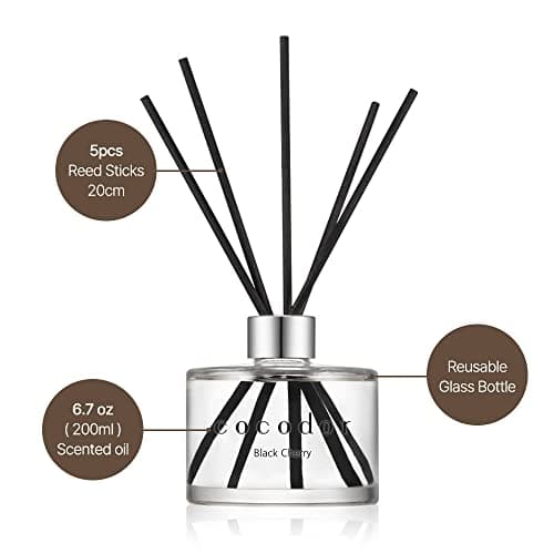 Cocod'or Signature Diffuseur de roseaux, Eucalyptus Citron/200 ML/1 lot/Diffuseur de roseaux, Diffuseur de roseaux, Décoration d'intérieur et décoration de Bureau, Parfum et Cadeaux