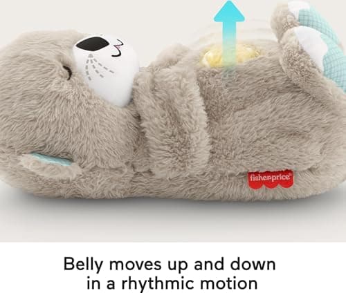 Fisher-Price Ma Loutre Câlins Bonne Nuit Peluche | Peluche Veilleuse Bébé Musicale et Lumineuse | Veilleuse Doudou Bruit Blanc Bébé | Cadeau Naissance Fille et Garçon Nouveau né, FXC66