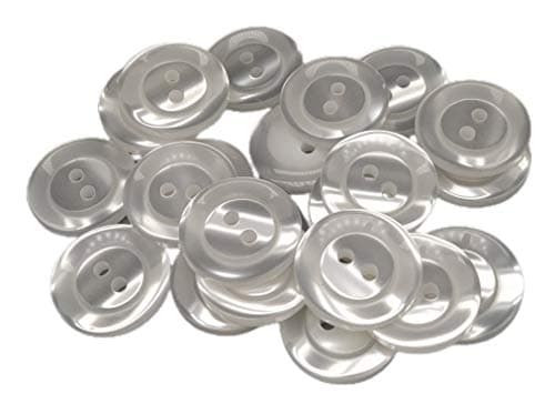 50 Boutons en nacre blanche BASIC - 18 mm - 2 Modèles disponibles - Fabriqué et expédié d'Espagne -