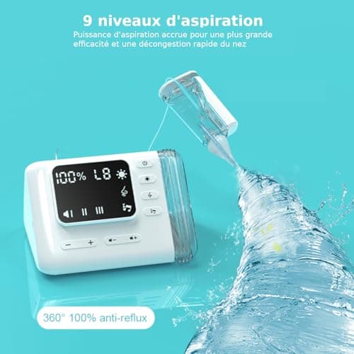 Aspirateur nasal électrique professionnel | Mouche-bébé | Mouche bebe electrique | Lavage nez | Hygiène de bébé | Aspire nez bebe | Ideal nettoyage petits | Accessoire soin bebes | Freenose Pro 2
