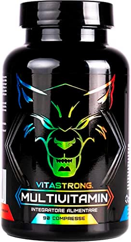 Multivitamines Complet | Vitastrong Vitamine C, E, B1, B2, B6, D, A, K, B12, Biotine | 100% Naturel et Pur | 13 Vitamines À Haute Dose | Made in Italy