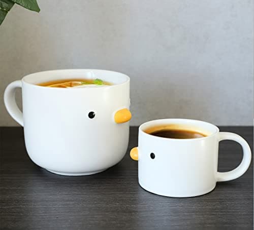 TULANDOT Mignonne Originale Tasse Ceramique & Tasse Canard & Tasse à Café & Tasse Poussins & Tasse à Cappuccino & 3D Duck Mug Canard,Meilleur Cadeau pour Les Amis. (650ml)