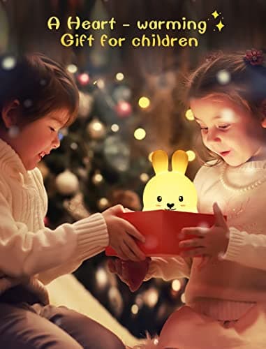 CHWARES Veilleuse pour enfants, veilleuse chat avec télécommande, lampe Kawaii 7 couleurs, décoration de chambre, rechargeable par USB, jolie lampe cadeaux pour bébé, enfants, petits, adolescentes