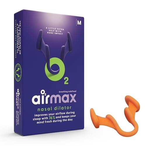 Airmax | Dilatateur nasal | Contre la congestion nasale | Réduit le ronflement - Pack 3 mois - 1X Taille Medium - Recommandé par les médecins ...