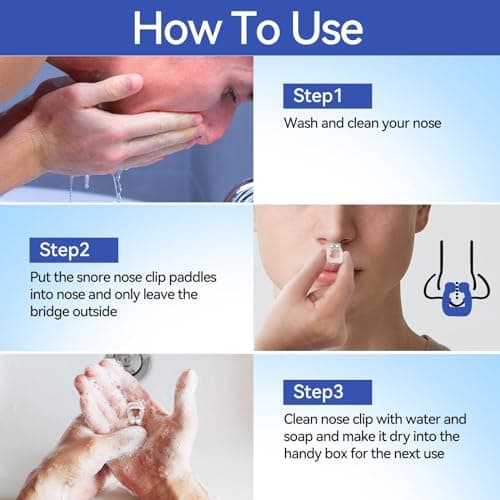 Annsky Anti Ronflement Efficace Puissant, Lot De 10 Pince-Nez Dispositifs Anti-Ronflement Pour Hommes Et Femmes, Pince Nez MagnéTique En Silicone Pour Une Meilleure Respiration Et Un Sommeil