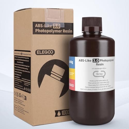 ELEGOO Résine ABS-Like 3.0 pour Impression 3D Imprimante 3D LCD MSLA DLP UV 405nm Résine Photopolymère, Haute Précision, Résistance et Ténacité Améliorées, Noir 1000G