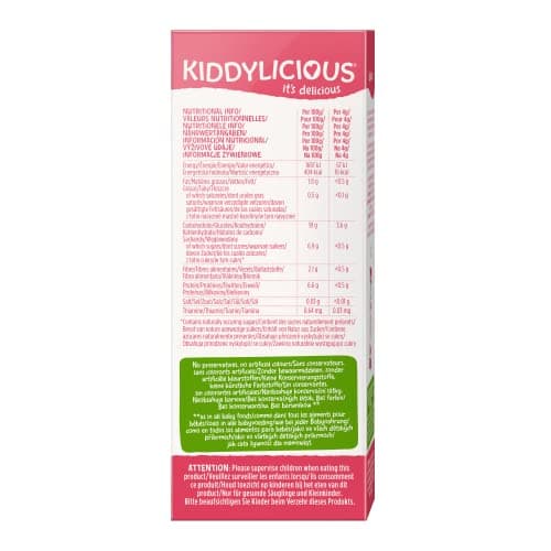 Kiddylicious Wafers Fraise I Dès 6 Mois I Sans Gluten & Sans Lait I 8 Packs de 16g (4 Sachets de 4g) | 128g