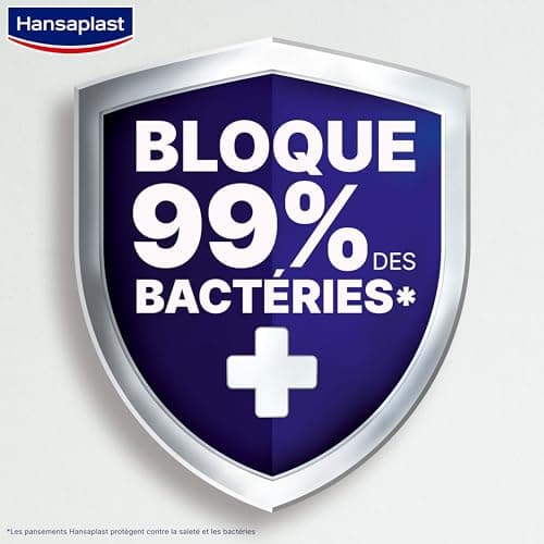 HANSAPLAST UNIVERSAL 100 pansements, Pansements résistant à l’eau et à la poussière, Pansements stériles prédécoupés pour toute la famille
