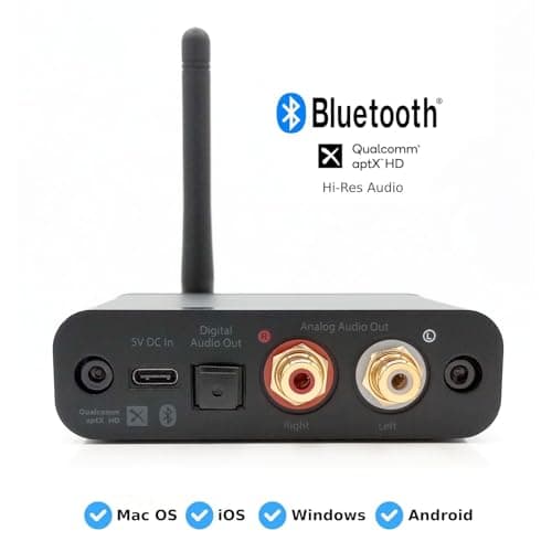 Audioengine B1 Récepteur Bluetooth avec 5.0 aptX HD - Portée étendue et DAC 24 Bits Haute fidélité Systèmes Audio sans Fil et en Streaming