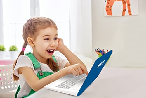 Lexibook, Ordinateur Portable éducatif bilingue Anglais/français, écran Couleurs, 130 activités de Langue, écriture, mathématiques, logique, Musique et Jeux, Bleu, JC798i1