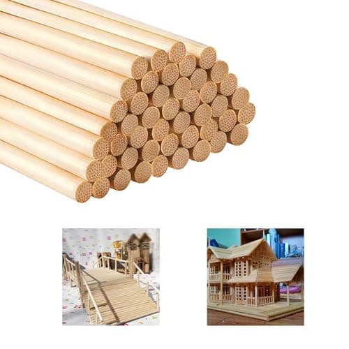 100 Pièces Batonnet en Bois 30cm, Baguette Bois, Bâtons en Bois Ronds, Baton Bois, Bâtonnets de Bois, Bâtons de Bricolage, Bâton Bois Rond Naturel, Bâtonnets pour DIY Artisanat Modélisme Construction
