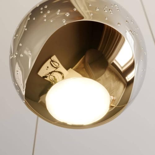 LED Suspension en verre Hayley Transparent Verre e. a. pour Salon & Salle à manger (à 3 lampes,), Luminaire, Lampe plafond, Luminaire Plafonnier, Suspendue