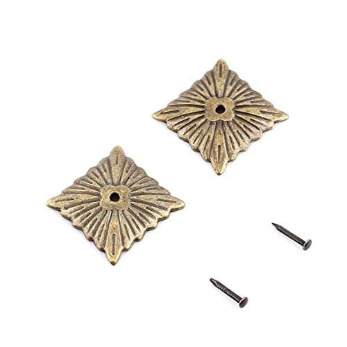 Clous de tapisserie d'ameublement, 100pcs punaises décoratives bronze pour meubles canapé porte chaussures, kit assortiment goujons décoratif pour intérieur ant