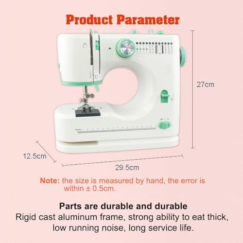 LetCart Machine à Coudre électrique pour Débutants, Machine À Coudre Automatique Électrique Avec Pédales, 12 Points Différents, Couture Automatique(Machine à Coudre + Accessoires de Couture)