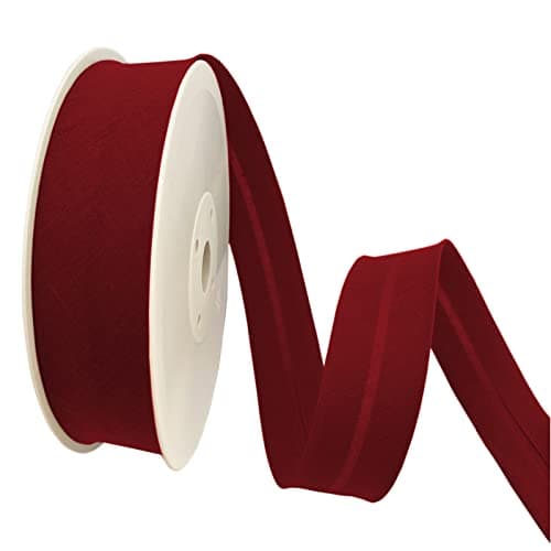TEXTEX = Biais de 20mm de Large. 50% Coton et 50% Polyester. Pièce de 10m - (Grenat)