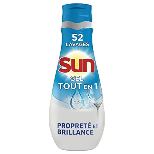 SUN , Tout En 1 Gel Lave Vaisselle Standard 900Ml,Lot De 2,livraison offerte