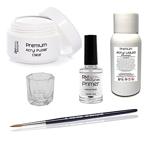 Kit d'ongles en acrylique, poudre, acrylique, primer, kit de test pour ongles