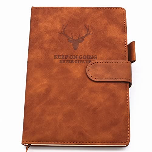 Carnet de Notes Classique Papier à Rayures - Journal Couverture Rigide, 8,3 "× 5,7", 360 pages,Parfait pour le bureau Accueil École Rédaction professionnelle et prise de notes(Brun)