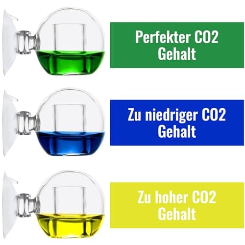 SoundZero 2 Pièces Test de CO2 pour Aquarium, Drop Checker CO2, Test de CO2 pour Aquarium, Test de Réservoir de Poisson Kit de CO2 Aquarium Accessoires pour Les Usines D'aquarium
