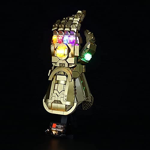 BRIKSMAX Kit d’éclairage à LED pour Lego Marvel Le Gant de linfini- Compatible avec Lego 76191 Blocs de Construction Modèle- Pas inclure l’Ensemble Lego