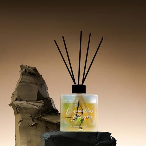 Aroma Naturals Diffuseur de roseaux 100 ML, Parfum d'intérieur Longue durée, Diffuseurs de roseaux Coffret Cadeau pour Femme, Fleur d'Osmanthus