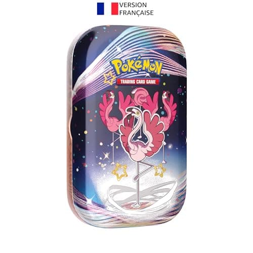JCC Pokémon: Mini-boîte Écarlate et Violet – Destinées de Paldea – Flamenroule (2 boosters, 1 Autocollant et 1 Carte Artistique)
