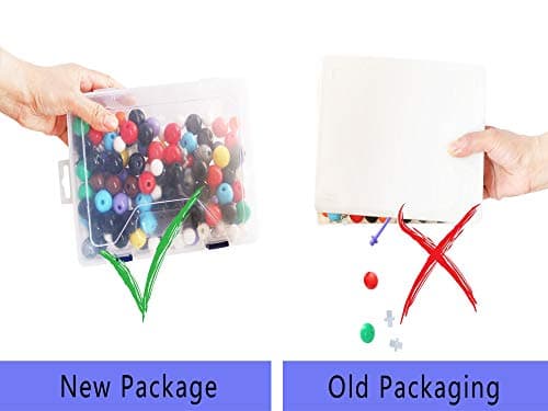LINKTOR Kit de Modèle Moléculaire de Chimie (444 pièces) pour étudiant ou Enseignant pour l'apprentissage de la Chimie Organique et inorganique modèle de Structure Chimique Un Ensemble de fullerène