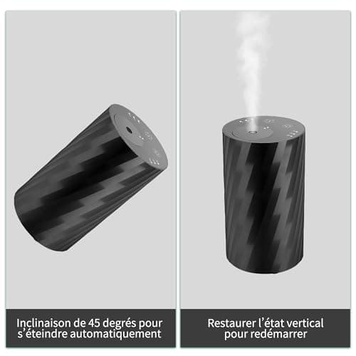 MEKOTRIN Diffuseur Huiles Essentielles, Désodorisant Voiture 20ML Aromathérapie sans Eau - Minuterie, Marche Arrêt Automatique, Diffuseur Parfum Maison Bureau Voiture(Bande Diagonale)