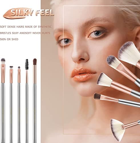 18PCS Set Pinceaux Maquillage Pinceaux à Maquillage Professionnel Pinceaux Maquillages pour Fond De Teint, Blush, fard à Paupières