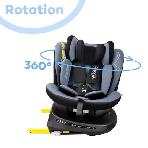 Reecle i-Size Siège Auto 360 Pivotant ISOFIX 40-150 cm, de la naissance à 12 ans (0-36 kg), ECE R129