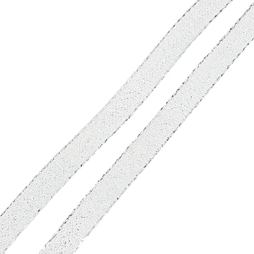 C.E. Pattberg WIEN Ruban Cadeau Argenté, 20 m de Ruban Cadeau pour Emballer des Présents, Largeur 10 mm, Accessoire de Décoration et Bricolage, Ruban Décoratif pour Présents