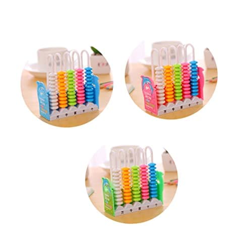 ibasenice Boulier Enfant Bois 2 Pièces Enfants Boulier Calcul Jouets Mathématiques Jouet Perles Jouets De Nombre Préscolaire Abaque en Plastique Calcul Jouets Abaque