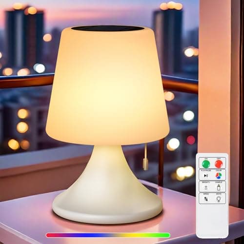 RWWR Lampe de Table Solaire Outdoor LED 2 en 1 Recharge 8 Couleurs Variable Lampe de Table Sans fil Batterie Rechargeable IP44 pour Camping Jardin Balcon Terrasse