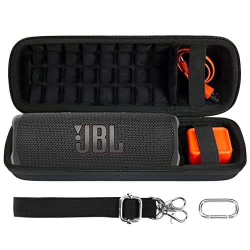co2CREA Dur Étui de Voyage Rigide Housse Cas pour JBL Flip 6 / JBL Flip 5 Enceinte Bluetooth Portable(boîte Seule) (Flip 6/5 Housse, Noir)