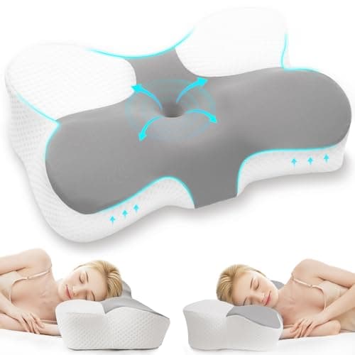 Z-hom Oreiller Memoire Forme, Oreiller Ergonomique Cervical, Idéal pour Dormeurs sur Le Côté, Le Dos et Le Ventre, Taie d'oreiller Lavable Hypoallergénique