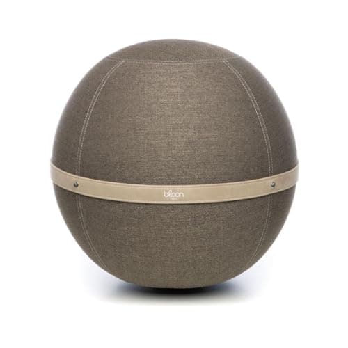 Bloon Siège Ballon Bureau Ergonomique - Anti Mal de Dos ou Sciatique - Confortable pour Bureau ou Télétravail - Chaise Ballon 65cm de diamètre (Taupe, XL)