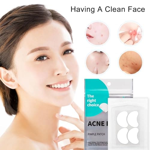 EUZUXU 40 Patchs Acné Patch, Pimple Patch, Patch Acne Pimple Anti-Acné Imperméable Autocollants Hydrocolloïde pour Boutons Invisible pour Soin de la Peau