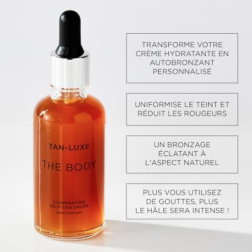 TAN-LUXE THE BODY Gouttes autobronzantes, foncées (15 ml) Ajoutez des gouttes bronzantes aux soins de la peau pour un bronzage corporel personnalisé