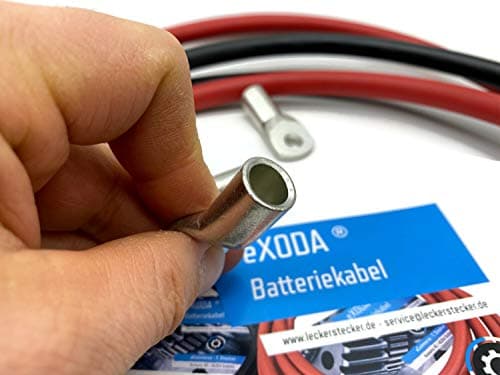 Exoda câble de batterie 70mm2 ensemble 2m rouge noir 4x cosse pour connexions fiables flexible adapté à diverses applications en électrotechnique et plus