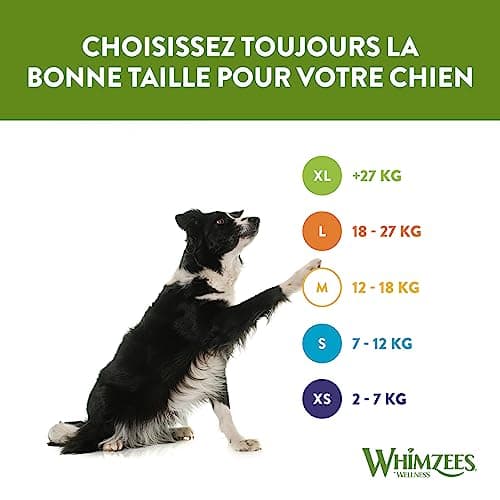 WHIMZEES by Wellness, Friandises Naturelles pour l'Hygiène Bucco-Dentaire à Mâcher pour Chien de Taille Moyenne, Boîte de Variété, Taille M, Boîte de 28 Pièces
