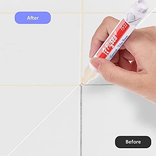 Outus 6 Pièces Stylo de Carrelage Stylo de Restauration de Coulis Mural Marqueur de Réparation Stylo Remplissage de Coulis pour Restauration Coulis de Carrelage Mur Sol Cuisine (Beige)